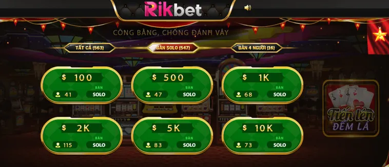 Trải Nghiệm Đỉnh Cao Tiến Lên Đếm Lá Tại RikBet Với Tỷ Lệ Thắng Khủng