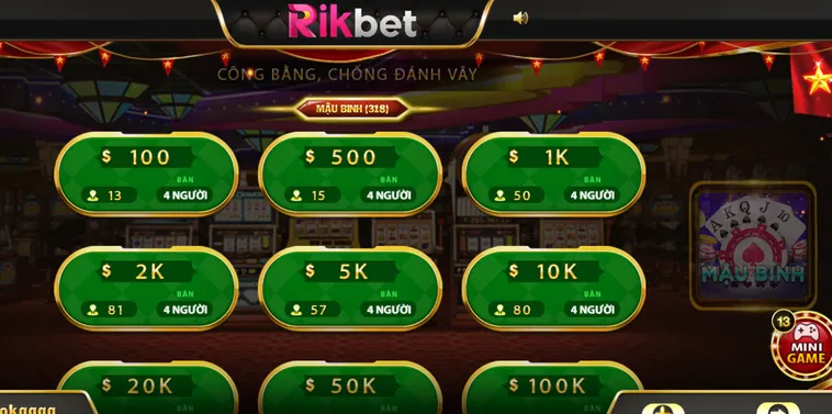 Mậu Binh Tại RikBet Đấu Trường Bài Chiến Thuật Với Tỷ Lệ Thắng Lớn