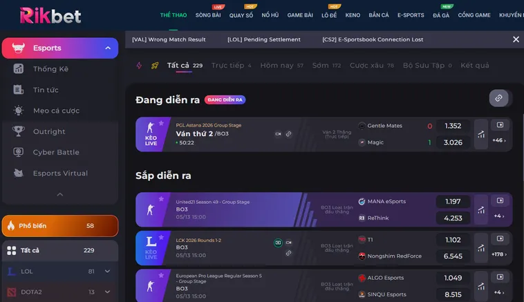 Thể Thao Ảo Tại RikBet Trải Nghiệm Cá Cược Đỉnh Cao Và Siêu Tốc Độ